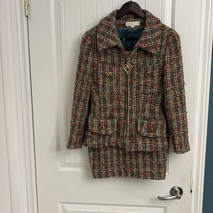 Le Suit Multicolor Tweed Women's Suit